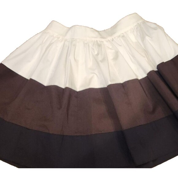 Kate Spade Women’s Pleated Midi Skirt Brown Black Size 6 Side Zip Classic NWT - Picture 10 of 16